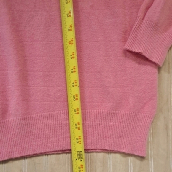 Faux Fur Fuzzy Shoulder Statement Soft Pink Soft Sweater Oversized 12th Heart - Picture 7 of 9